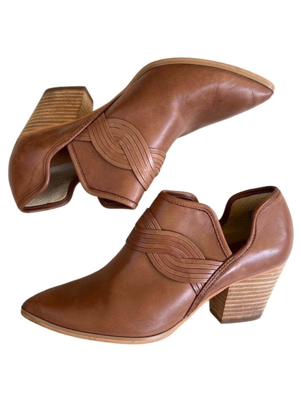 EUC Anthro Lien Do Leather Heeled Booties